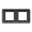 Plaque de finition Unica Pro NU400454 Anthracite 2 postes