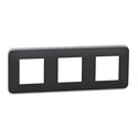 Plaque de finition Unica Pro NU400654 Anthracite 3 postes
