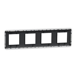 Plaque de finition Unica Pro NU400854 Anthracite 4 postes