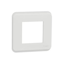 Plaque de finition Unica Pro NU400220 Blanc antibactérien 1 poste