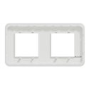 Plaque de finition Unica Pro NU400420 Blanc antibactérien 2 postes