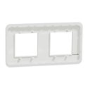Plaque de finition Unica Pro NU400420 Blanc antibactérien 2 postes