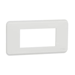 Plaque de finition Unica Pro NU411420 Blanc antibactérien 4 modules