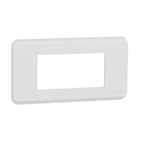 Plaque de finition Unica Pro NU411420 Blanc antibactérien 4 modules