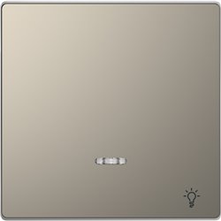 Enjoliveur pour commande simple voyant et picto lampe D-Life MTN3322-6050 nickel 