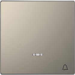 Enjoliveur pour commande simple voyant et picto carillon D-Life MTN3325-6050 nickel 