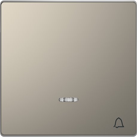 Enjoliveur pour commande simple voyant et picto carillon D-Life MTN3325-6050 nickel 