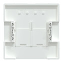Enjoliveur pour prise double RJ45 Actassi S-One D-Life MTN4572-6035 blanc lotus 