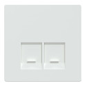 Enjoliveur pour prise double RJ45 Actassi S-One D-Life MTN4572-6035 blanc lotus 
