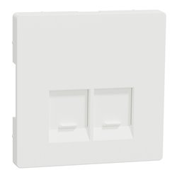 Enjoliveur pour prise double RJ45 Actassi S-One D-Life MTN4572-6037 blanc nordic mat 