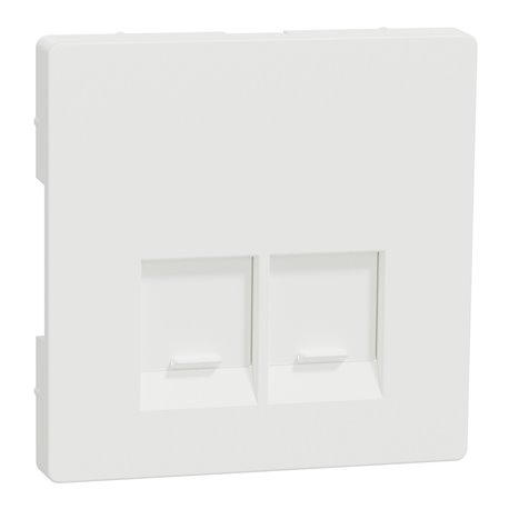 Enjoliveur pour prise double RJ45 Actassi S-One D-Life MTN4572-6037 blanc nordic mat 