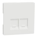 Enjoliveur pour prise double RJ45 Actassi S-One D-Life MTN4572-6037 blanc nordic mat 