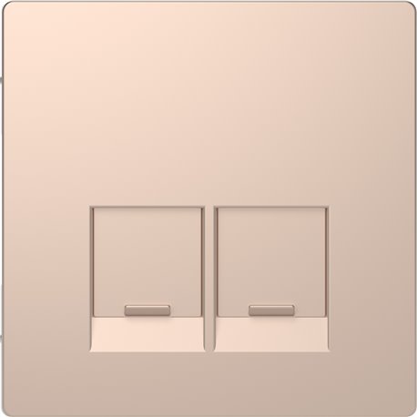Enjoliveur pour prise double RJ45 Actassi S-One D-Life MTN4572-6051 champagne Enjoliveur pour prise double RJ45 Actassi S-One D-Life MTN4572-6051 champagne