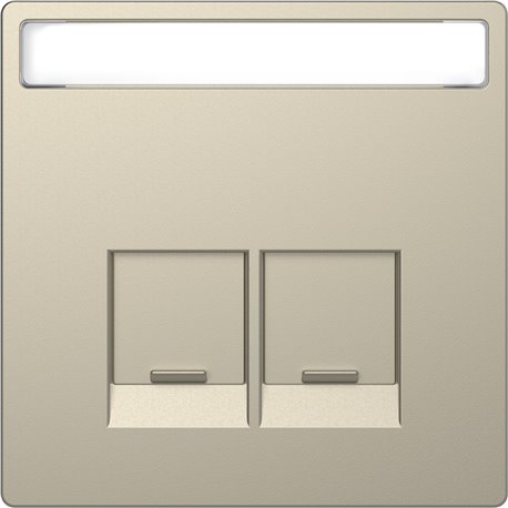 Enjoliveur prise double RJ45 S-One porte-étiquette D-Life MTN4574-6033 blanc sable porte-étiquette