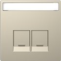 Enjoliveur prise double RJ45 S-One porte-étiquette D-Life MTN4574-6033 blanc sable porte-étiquette