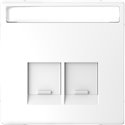 Enjoliveur prise double RJ45 S-One porte-étiquette D-Life MTN4574-6035 blanc lotus porte-étiquette