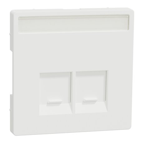 Enjoliveur prise double RJ45 S-One porte-étiquette D-Life MTN4574-6037 blanc nordic mat porte-étiquette Enjoliveur prise double RJ45 S-One porte-étiquette D-Life MTN4574-6037 blanc nordic mat porte-étiquette