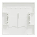 Enjoliveur prise double RJ45 S-One porte-étiquette D-Life MTN4574-6037 blanc nordic mat porte-étiquette