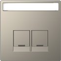 Enjoliveur prise double RJ45 S-One porte-étiquette D-Life MTN4574-6050 nickel porte-étiquette