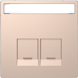 Enjoliveur prise double RJ45 S-One porte-étiquette D-Life MTN4574-6051 champagne porte-étiquette