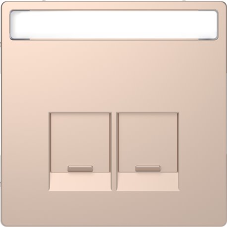 Enjoliveur prise double RJ45 S-One porte-étiquette D-Life MTN4574-6051 champagne porte-étiquette Enjoliveur prise double RJ45 S-One porte-étiquette D-Life MTN4574-6051 champagne porte-étiquette