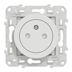 Lot de 100 prises de courant 2P+T affleurante S520052 Odace  S524052P Blanc 