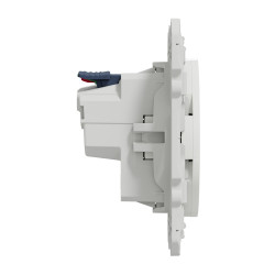 Lot de 100 prises de courant 2P+T affleurante S520052 Odace  S524052P Blanc 