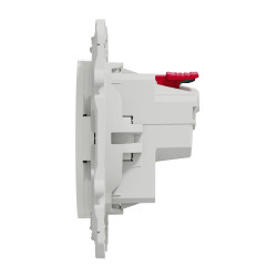 Lot de 100 prises de courant 2P+T affleurante S520052 Odace  S524052P Blanc 