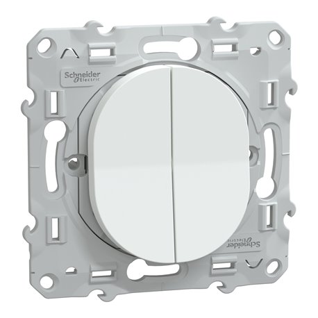 Lot de 108 double va et vient 10AX Ovalis S320214P Blanc Lot de 108 double va et vient 10AX Ovalis S320214P Blanc