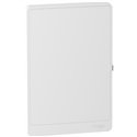 Porte Resi9 R9H18423 pour coffret électrique 3 rangées de 18 modules blanc