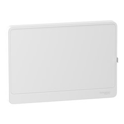 Porte Resi9 R9H18421 pour coffret électrique 1 rangée de 18 modules blanc