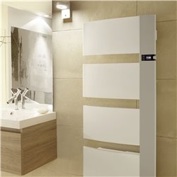 Sèche serviette électrique Sensium 750+1000 Watts, Mât à gauche Blanc