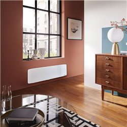Radiateur à inertie Verali, 1500 Watts Plinthe Blanc Brillant