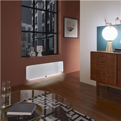 Radiateur à inertie Verali, 1500 Watts Plinthe Blanc Brillant