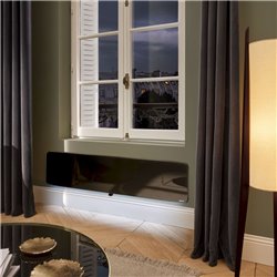 Radiateur à inertie Verali, 1500 Watts Plinthe Noir Brillant