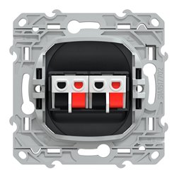Prise haut parleur 2 sorties Ovalis S340488 Anthracite 2 sorties