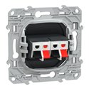 Prise haut parleur 2 sorties Ovalis S340488 Anthracite 2 sorties