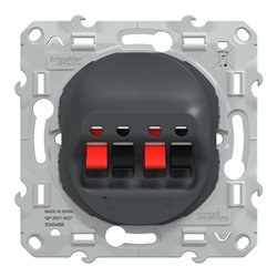 Prise haut parleur 2 sorties Ovalis S340488 Anthracite 2 sorties