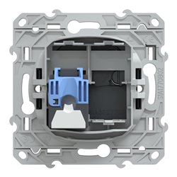 Prise de communication simple RJ45 (8 contacts) Cat. 6a Ovalis S340477 Anthracite grade 3 multimédia +
