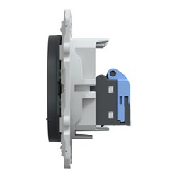 Prise de communication simple RJ45 (8 contacts) Cat. 6a Ovalis S340477 Anthracite grade 3 multimédia +