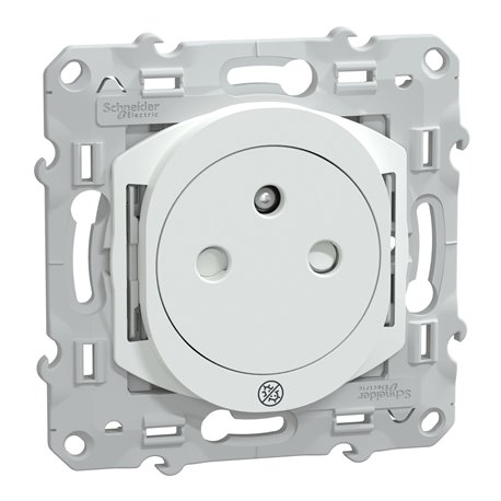 Prise de courant affleurante 2P+T 16A Ovalis S300052 Blanc antibactérien Prise de courant affleurante 2P+T 16A Ovalis S300052 Blanc antibactérien