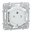 Prise de courant affleurante 2P+T 16A Ovalis S300052 Blanc antibactérien 