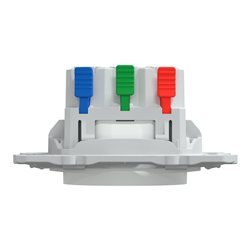 Prise de courant affleurante 2P+T 16A Ovalis S300052 Blanc antibactérien 