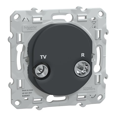 Prise TV-R Ovalis S340451 Anthracite 