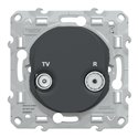 Prise TV-R Ovalis S340451 Anthracite 