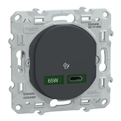 Chargeur USB-C 65W Ovalis S340406 Anthracite 