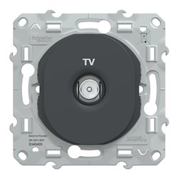 Prise TV simple Ovalis S340405 Anthracite 