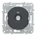 Prise TV simple Ovalis S340405 Anthracite 