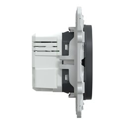 Double chargeur USB A+C 12W 5V 2,4 A max Ovalis S340401 Anthracite 
