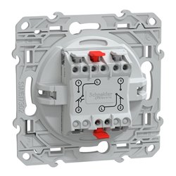 Combiné va et vient + poussoir Ovalis S340285 Anthracite 